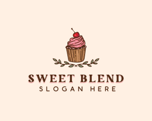 Sweet Cherry Cupcake logo design