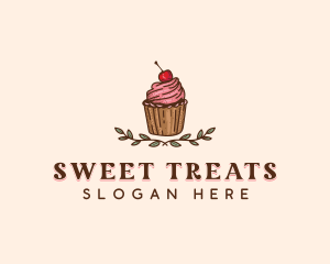 Sweet Cherry Cupcake logo design