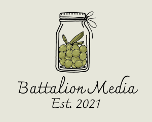 Green Olive Jar logo design