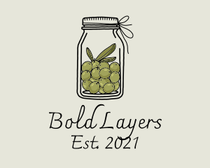 Green Olive Jar logo design