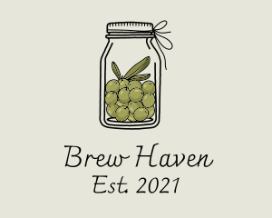 Green Olive Jar logo design