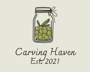 Green Olive Jar logo design