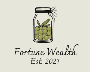 Green Olive Jar logo design