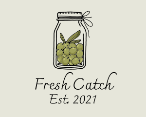 Green Olive Jar logo design