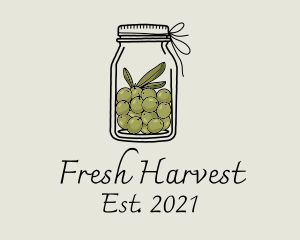 Green Olive Jar logo design