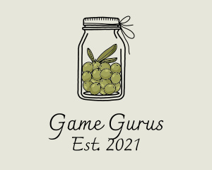 Green Olive Jar logo design