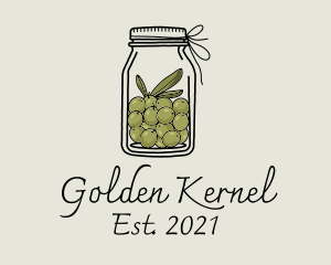 Green Olive Jar logo design