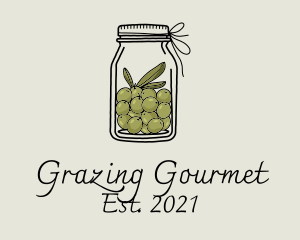 Green Olive Jar logo design