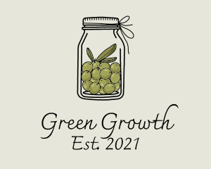 Green Olive Jar logo design