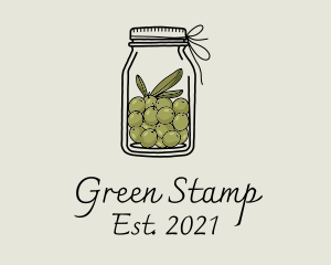 Green Olive Jar logo design