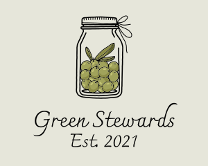 Green Olive Jar logo design