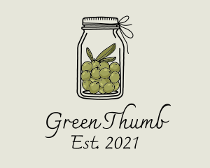 Green Olive Jar logo design