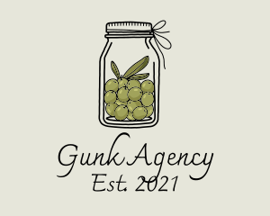 Green Olive Jar logo design