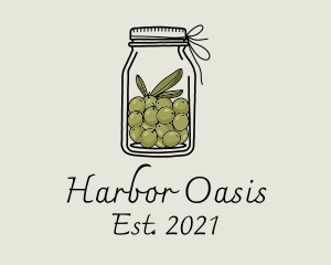 Green Olive Jar logo design