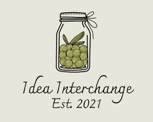 Green Olive Jar logo design