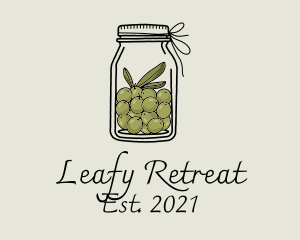 Green Olive Jar logo design