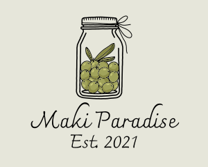 Green Olive Jar logo design