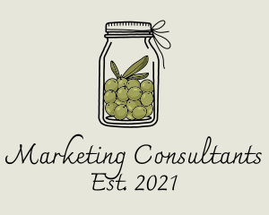 Green Olive Jar logo design