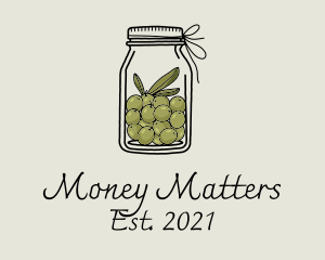 Green Olive Jar logo design