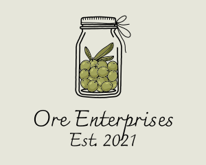 Green Olive Jar logo design