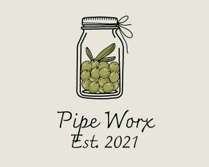 Green Olive Jar logo design