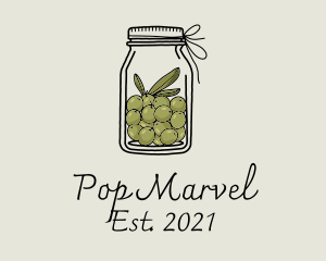 Green Olive Jar logo design