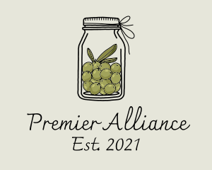 Green Olive Jar logo design