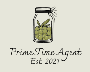 Green Olive Jar logo design