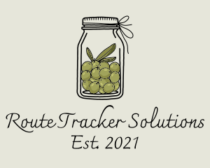 Green Olive Jar logo design