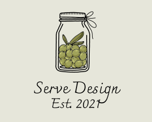 Green Olive Jar logo design