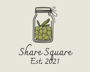 Green Olive Jar logo design