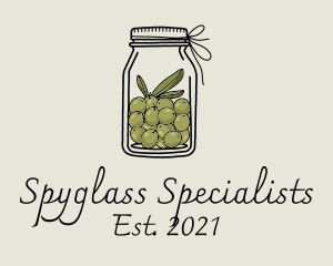 Green Olive Jar logo design