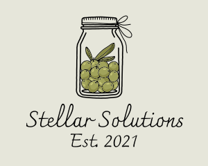 Green Olive Jar logo design