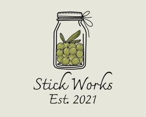 Green Olive Jar logo design