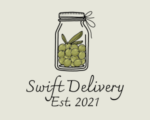 Green Olive Jar logo design