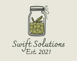 Green Olive Jar logo design