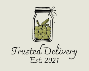 Green Olive Jar logo design