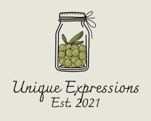 Green Olive Jar logo design