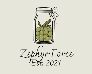 Green Olive Jar logo design