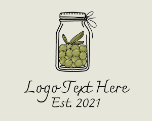Product - Green Olive Jar logo design