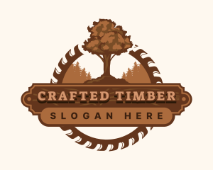 Wood Tree Sawmill logo design