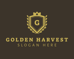 Gold Royalty Shield logo design