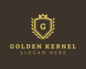 Gold Royalty Shield logo design