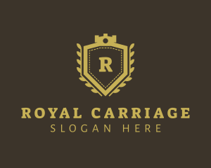 Gold Royalty Shield logo design