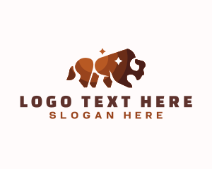 Bison Buffalo Wildlife logo