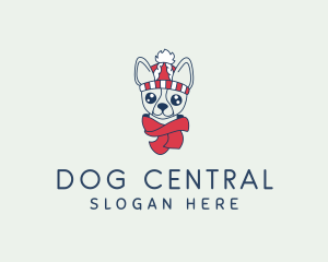 Dog Winter Scarf  logo design