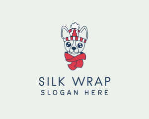 Dog Winter Scarf  logo design