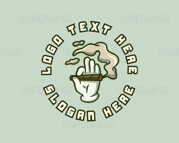 Cigarette Smoking Hand Logo