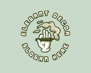 Cigarette Smoking Hand Logo