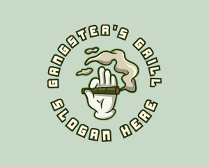 Cigarette Smoking Hand logo